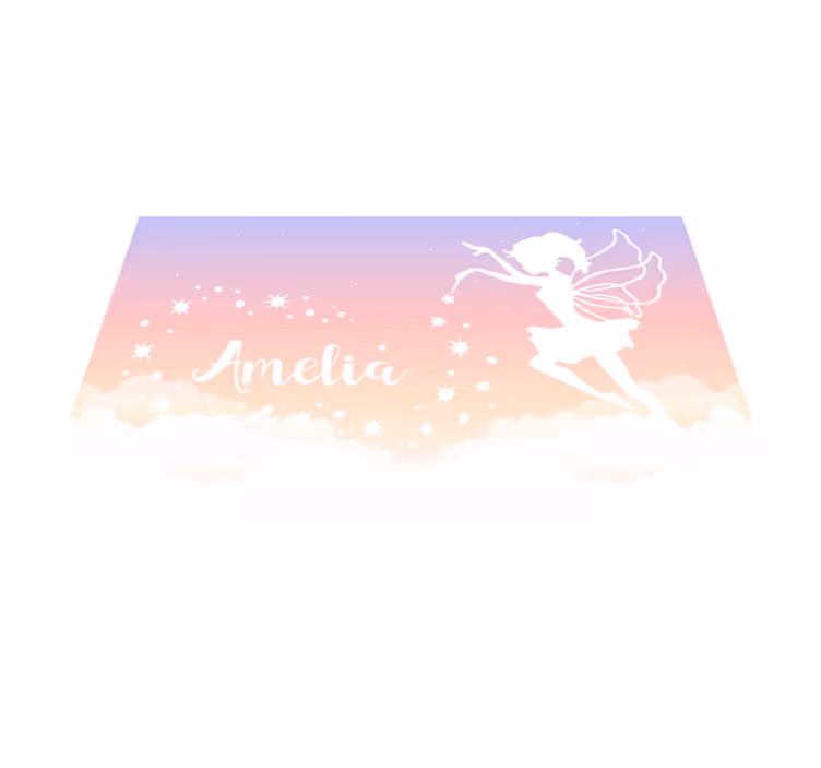 Personalized fairy cloud custom vinyl rug - TenStickers