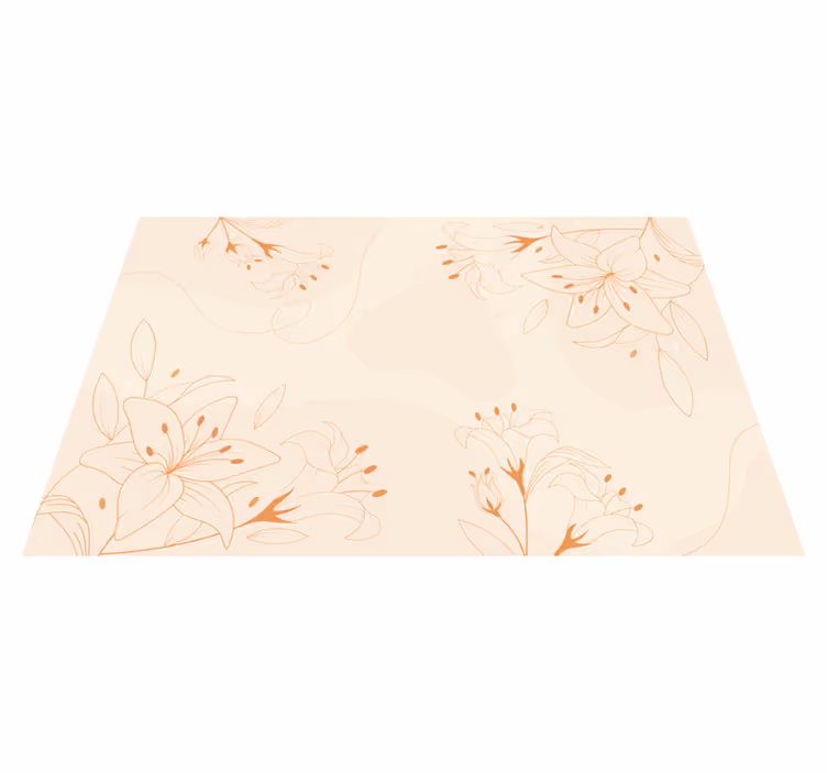 Elegant Botanical Component floral vinyl rug - TenStickers