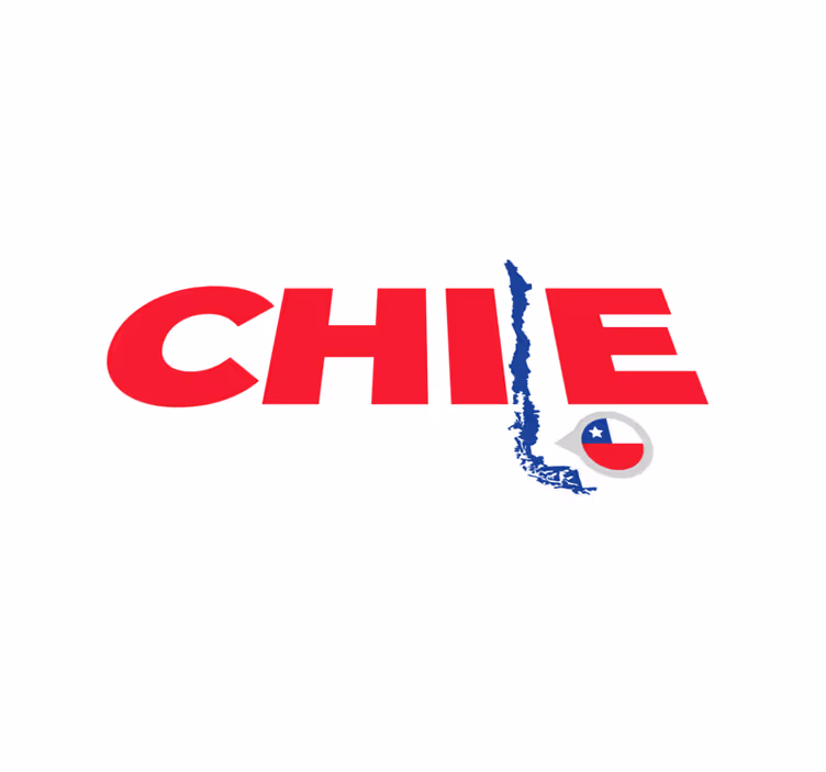 Custom rug of the chilean map - TenStickers