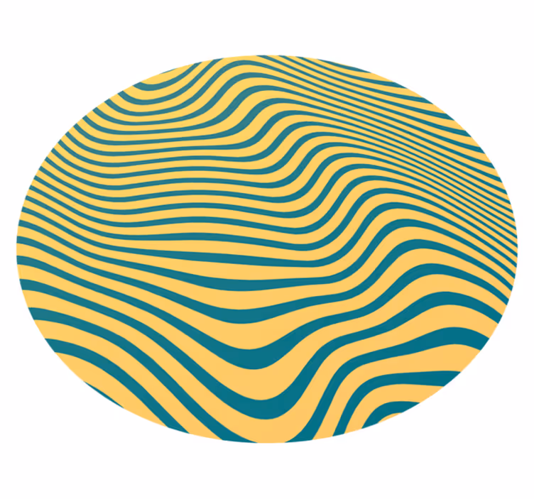 Curvy Line Concept striped vinyl rug - TenStickers