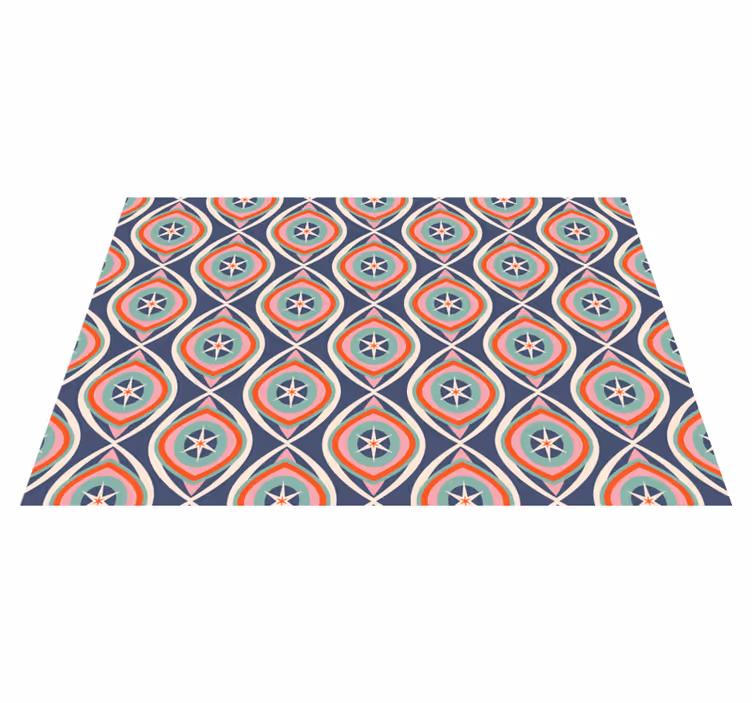 Colorful pattern medallion geometric vinyl rug - TenStickers