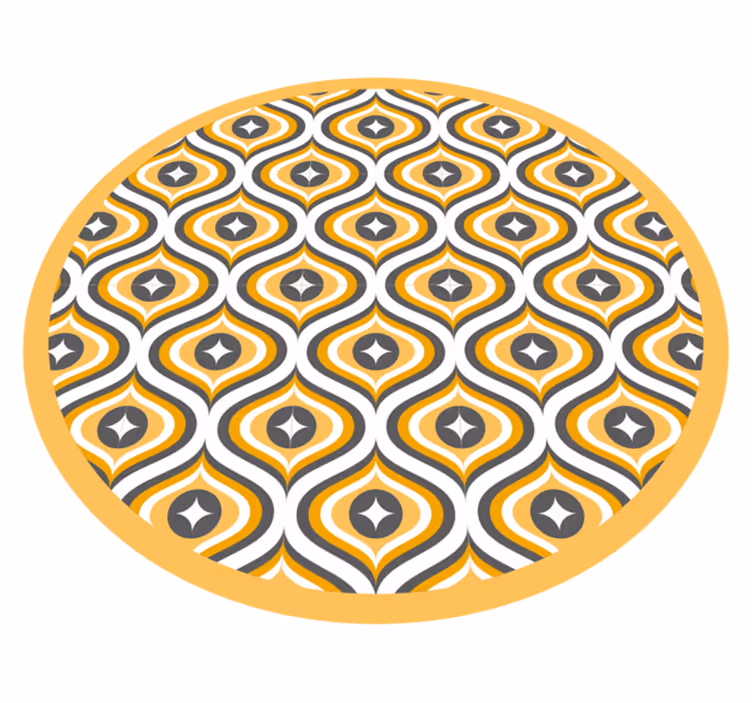 Curvy Jewel Pattern geometric vinyl rug - TenStickers