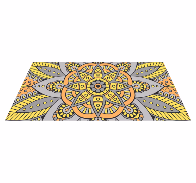 Mandala vinyl rug elegant mandala design - TenStickers