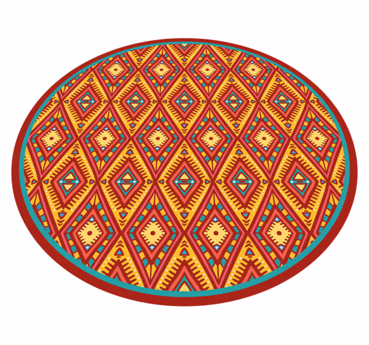 Geometric Tribal Element ethnic vinyl rug - TenStickers