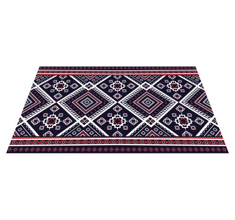 Cultural Geometric Motif ethnic vinyl rug - TenStickers