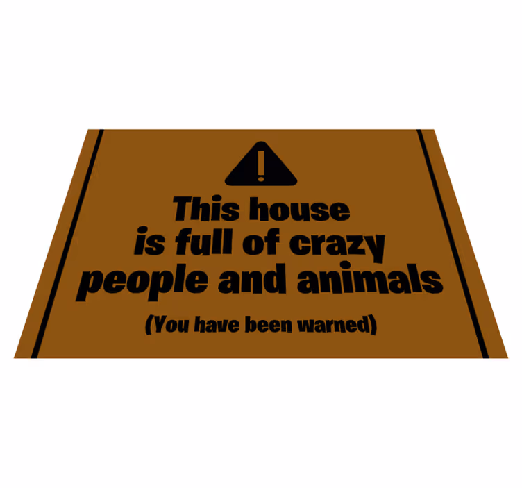 House full of crazy people custom rug - TenStickers