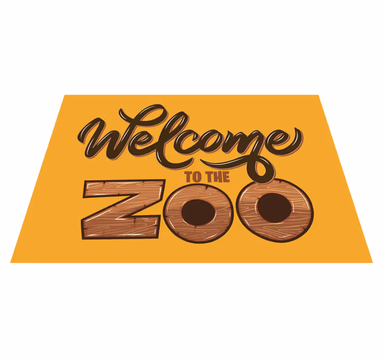 Welcome To Zoo custom vinyl rug - TenStickers
