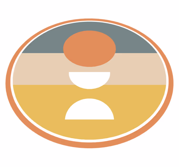 Circular Colour Harmony minimal vinyl rug - TenStickers