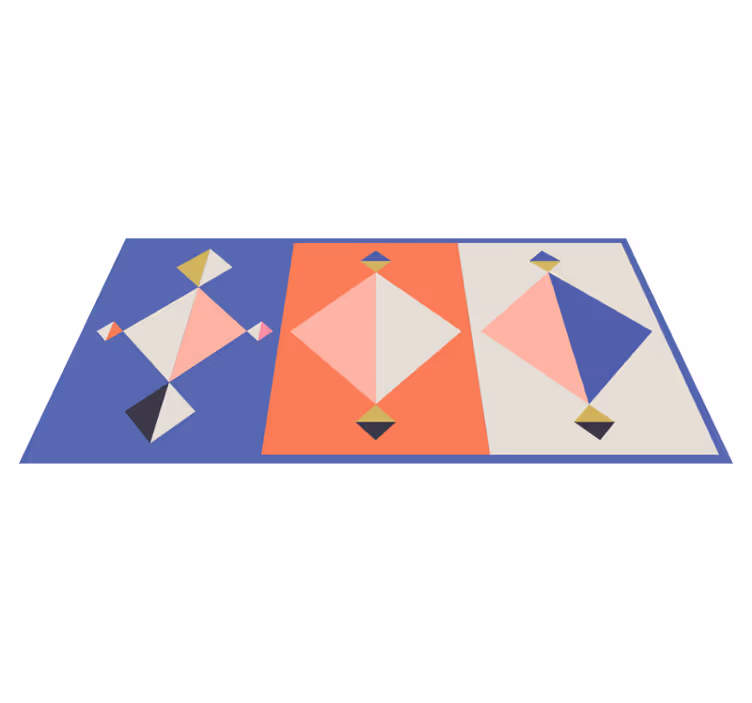 Abstract modern forms geometric vinyl rug - TenStickers