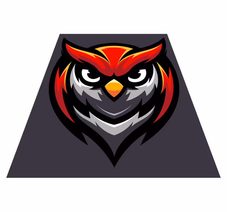 Owl Graphic Bold teen vinyl rug - TenStickers