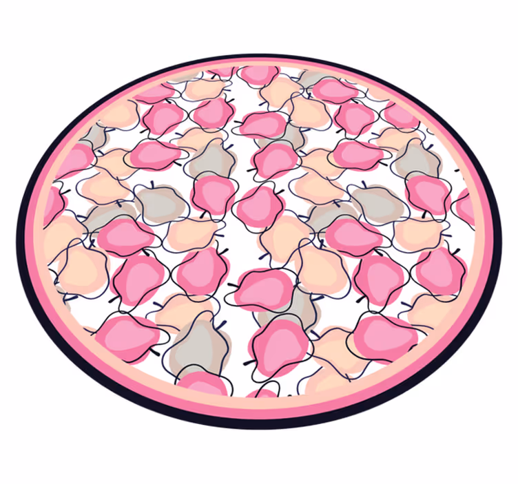 Blush fruit arrangement kitchen vinyl rug - TenStickers