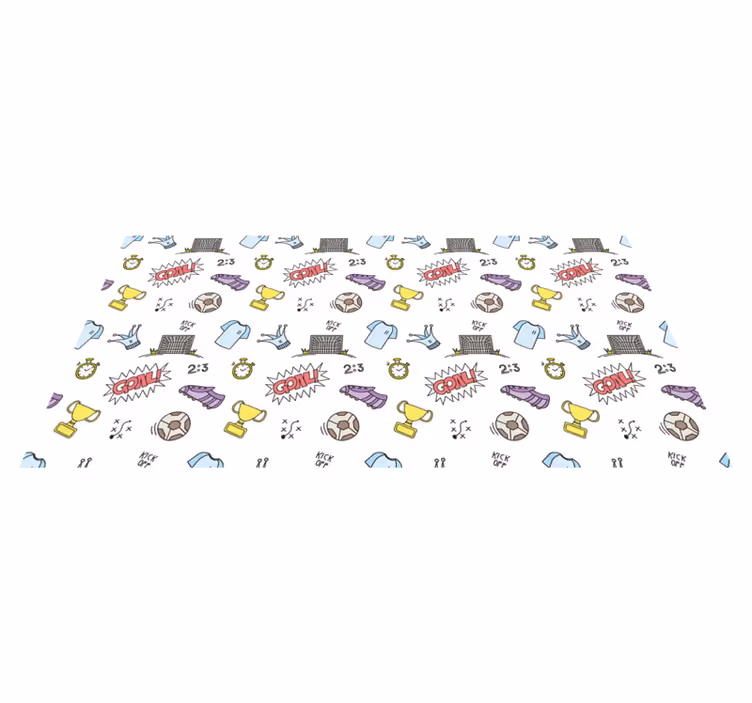 Sporting Symbols Theme game vinyl rug - TenStickers