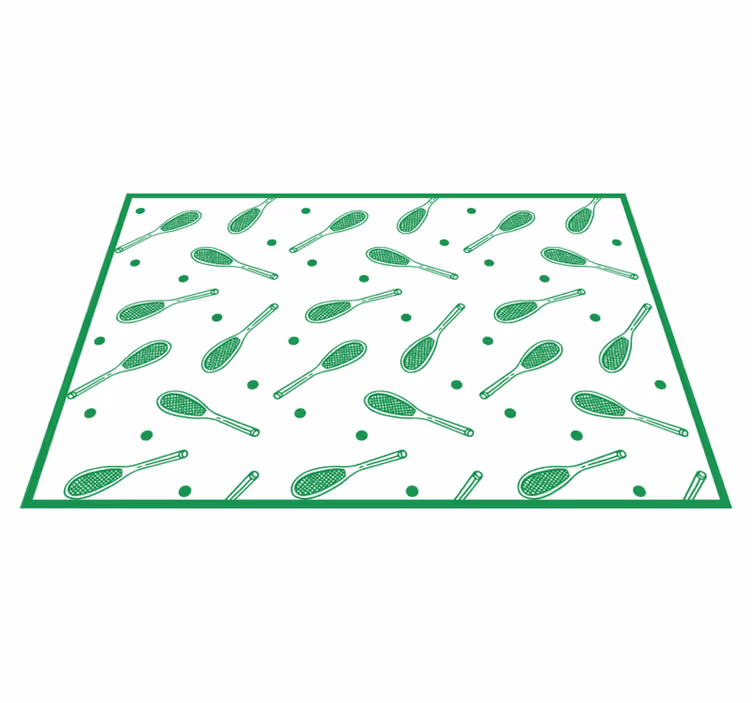 Kids vinyl rug with tennis racket design - TenStickers