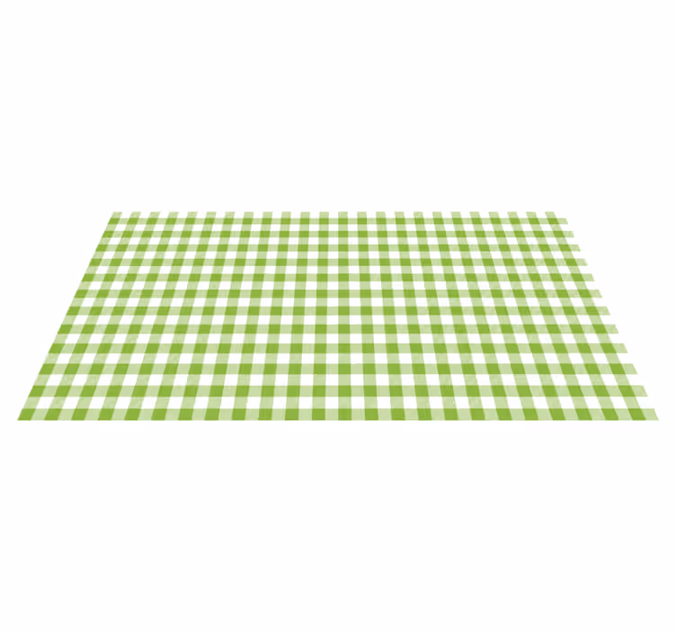 Checked Green Pattern striped vinyl rug - TenStickers