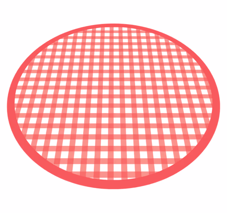 Classic Checkered Pattern striped vinyl rug - TenStickers