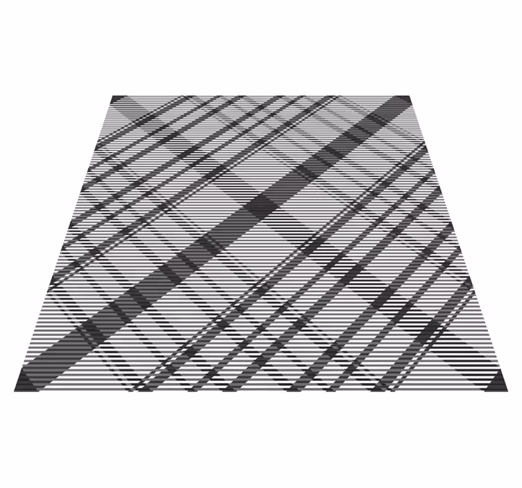 Classic Check Pattern striped vinyl rug - TenStickers
