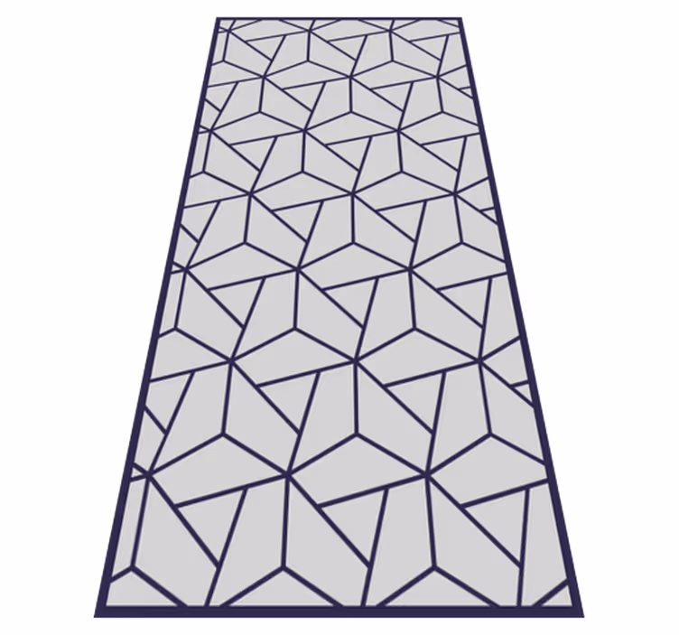 Grey angular patterns geometric vinyl rug - TenStickers