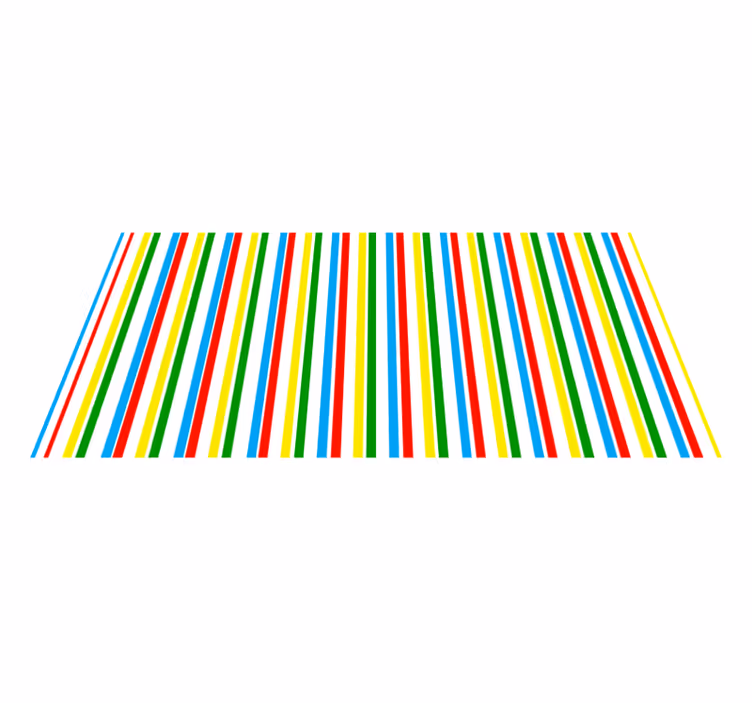 Colorful vertical pattern striped vinyl rug - TenStickers