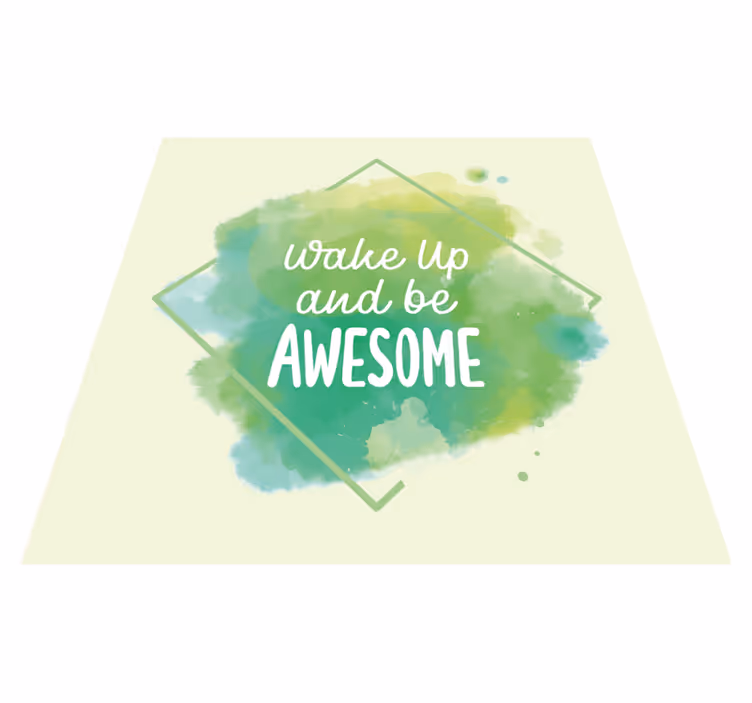 Wake up awesome custom rug - TenStickers