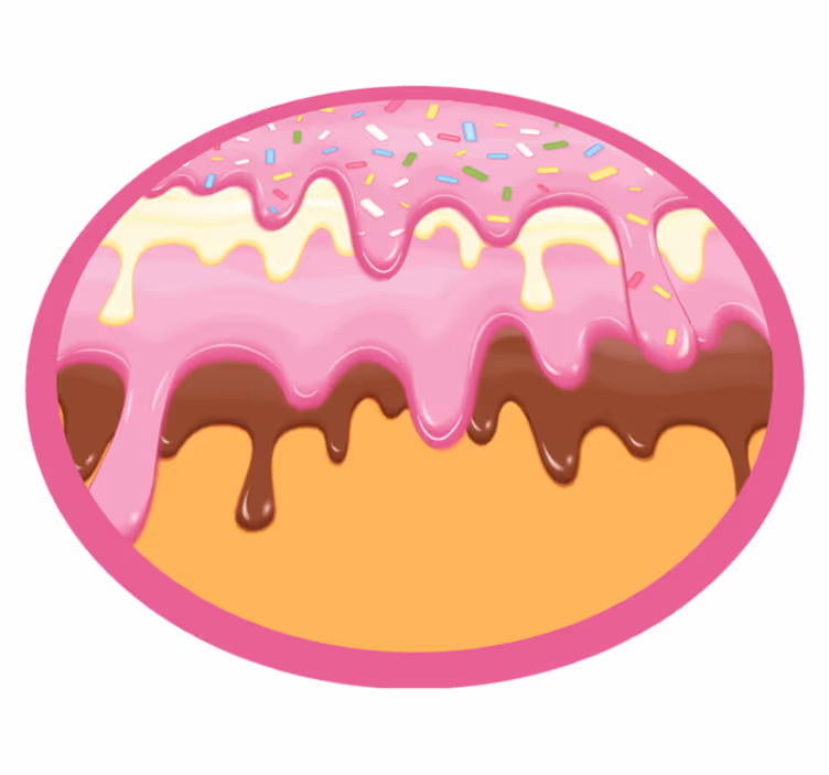 Sweet treat delight circular vinyl rug - TenStickers