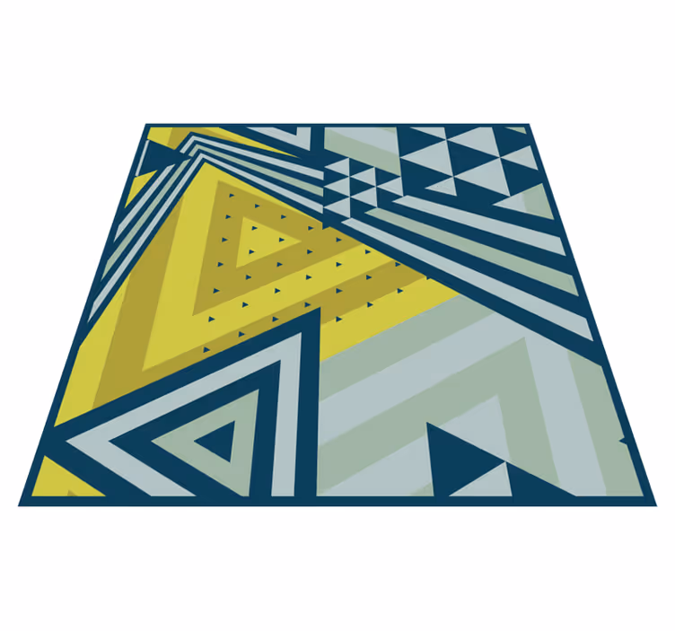 Triangular Elements geometric vinyl rug - TenStickers