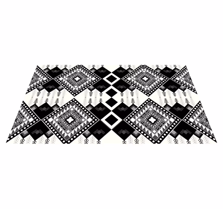 Single-hued motif ethnic vinyl rug - TenStickers