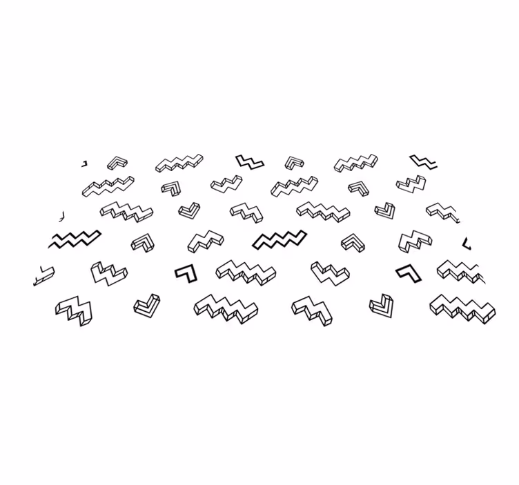 Bold Angular Patterns kids vinyl rug - TenStickers