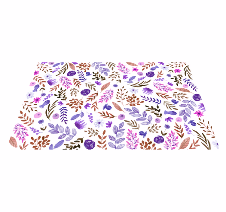 Nature Pattern floral vinyl rug - TenStickers