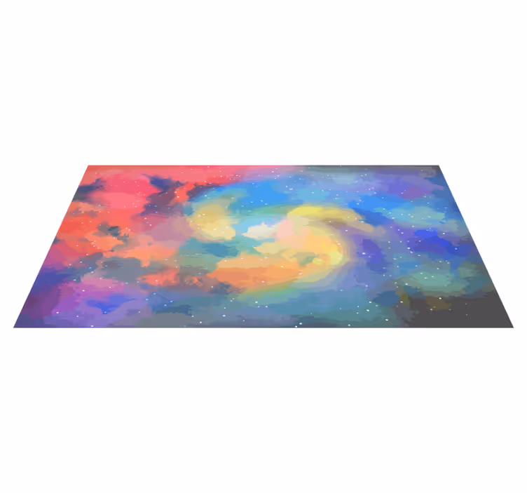 Celestial Swirl modern vinyl rug - TenStickers