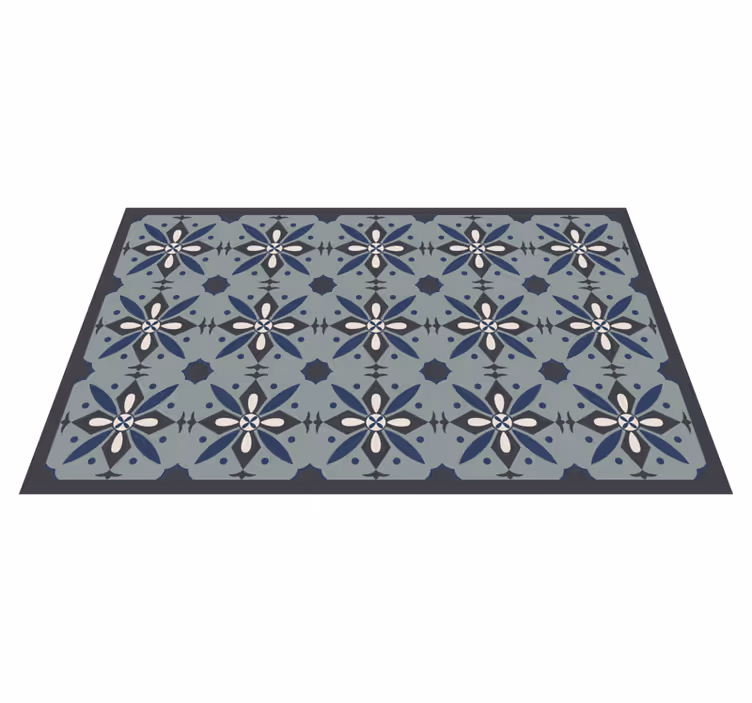 Hydraulics colored tiles vinyl kitchen mat - TenStickers