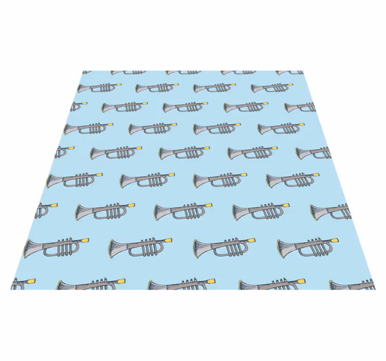 Trumpet Pattern kids vinyl rug - TenStickers