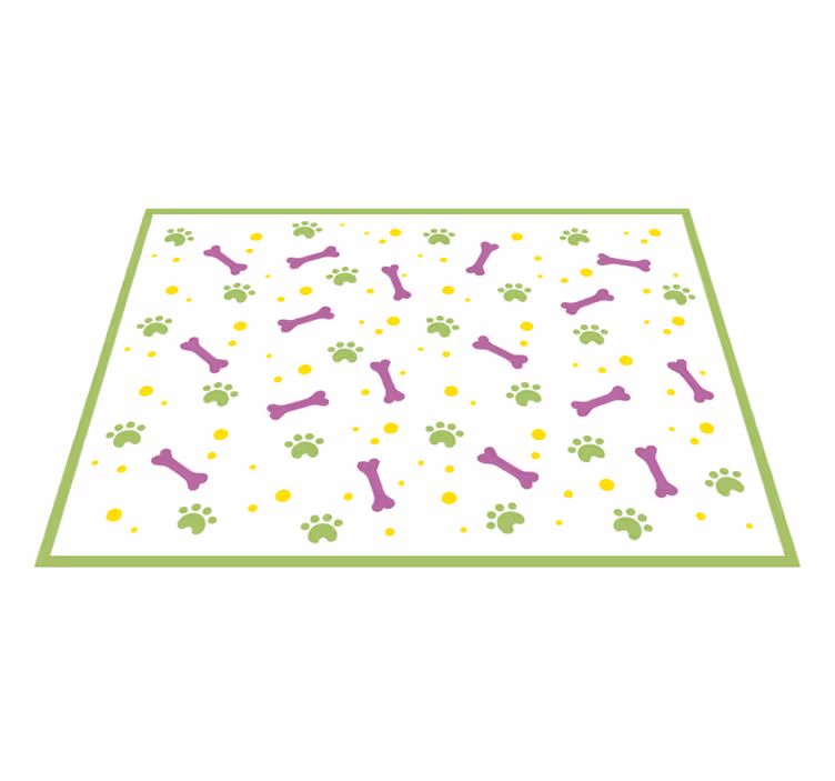 Paw Print Fun kids vinyl rug - TenStickers