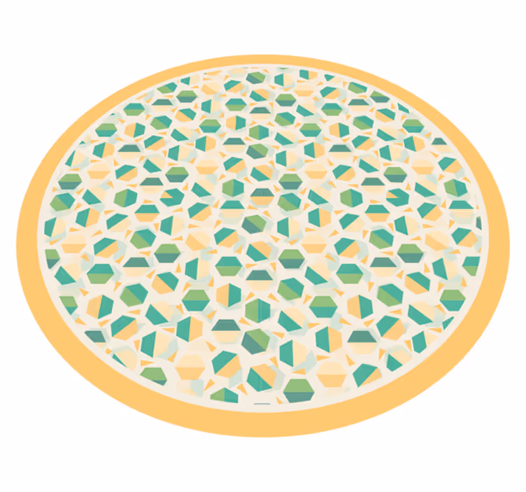 Geometric vinyl rug in hexagonal design - TenStickers