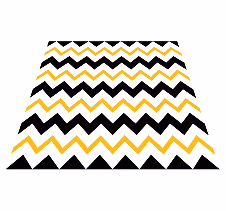 Geometric vinyl rug chevron zigzag design - TenStickers