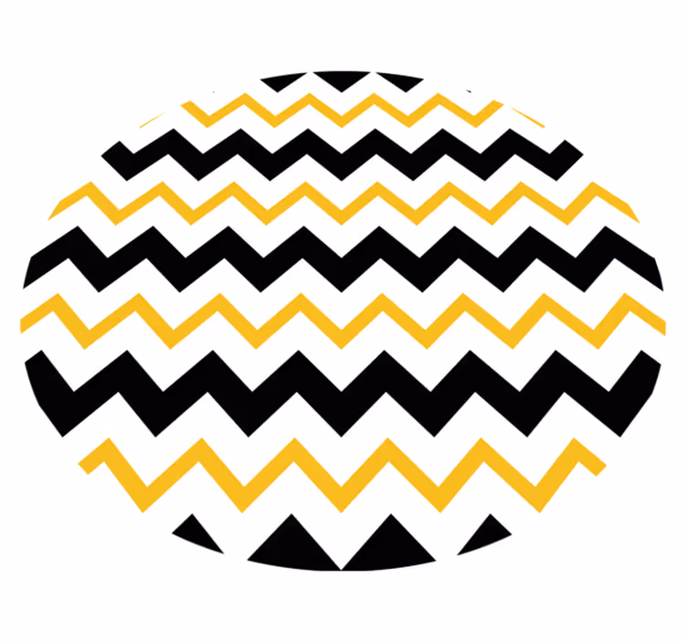 Cheerful Zigzag Pattern striped vinyl rug - TenStickers