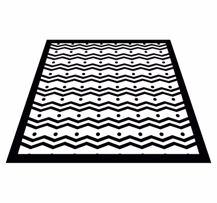 Zigzag concept striped vinyl rug - TenStickers