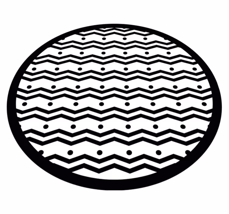 Wavy Dot Pattern geometric vinyl rug - TenStickers