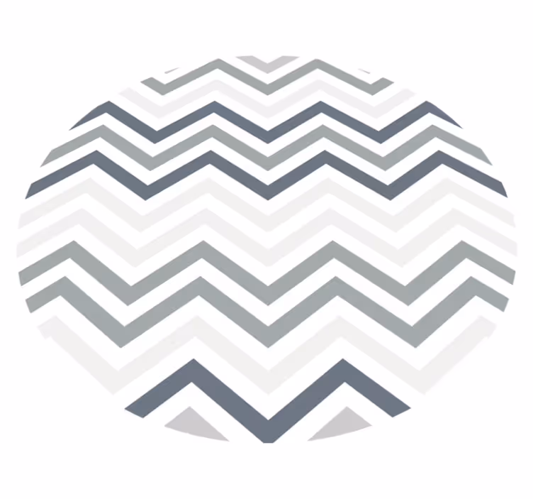 Striped vinyl rug with chevron pattern design - TenStickers
