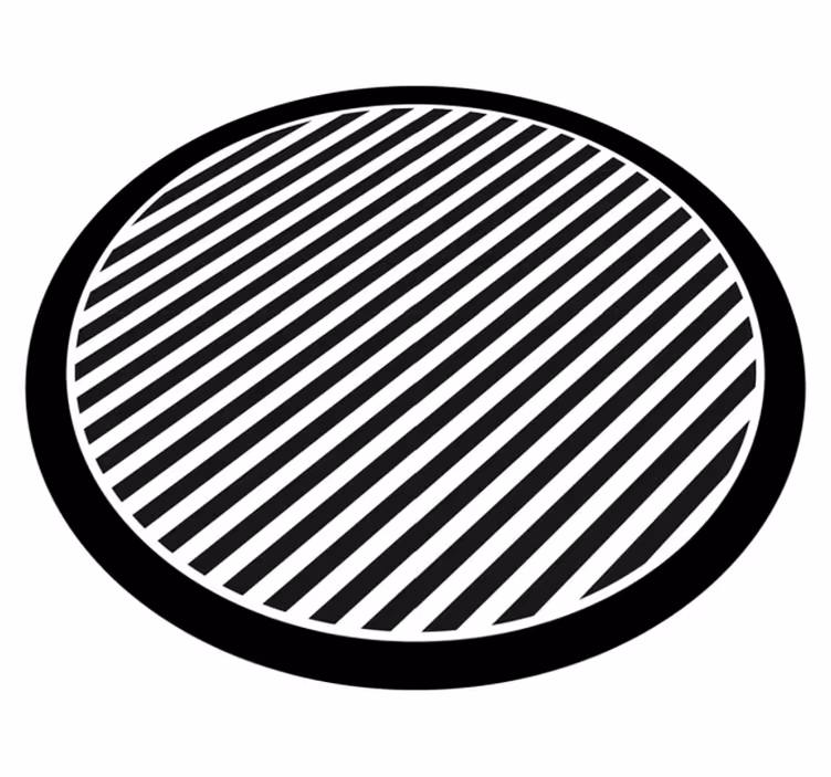 Striped vinyl rug in solid color stripes - TenStickers