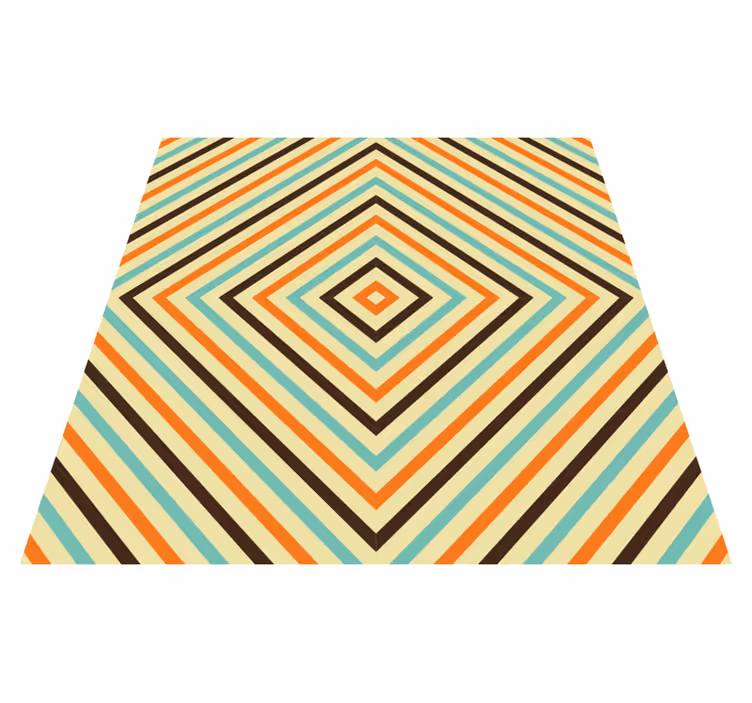 Diamond Patterned Lines geometric vinyl rug - TenStickers