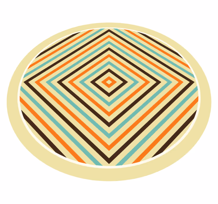 Lively Chevron Style striped vinyl rug - TenStickers