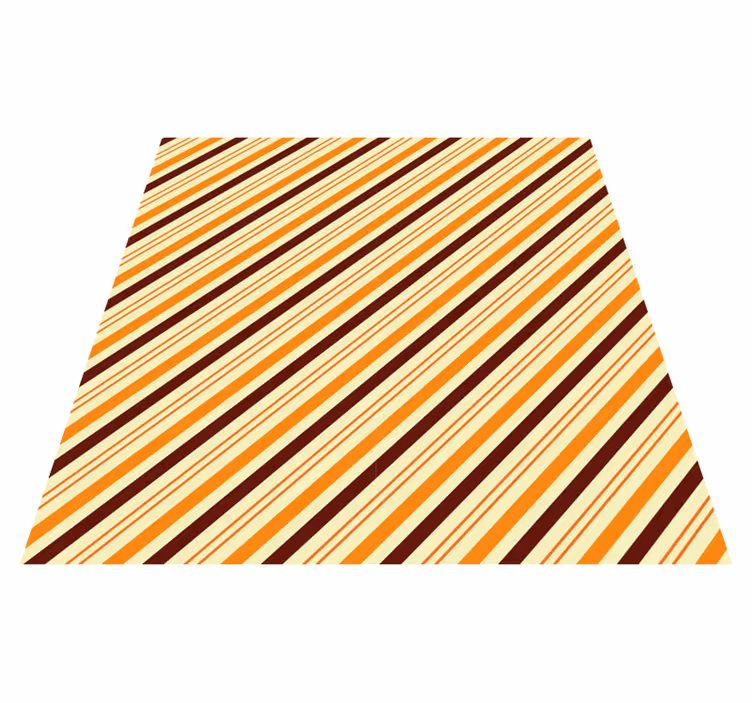 Striped vinyl rug in vertical warm hues - TenStickers