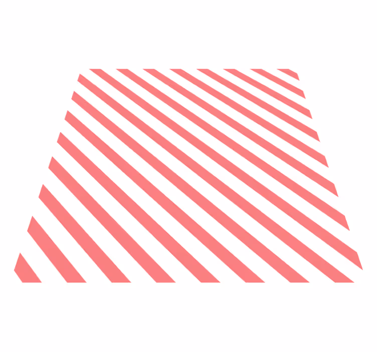 Pink and white pattern striped vinyl rug - TenStickers