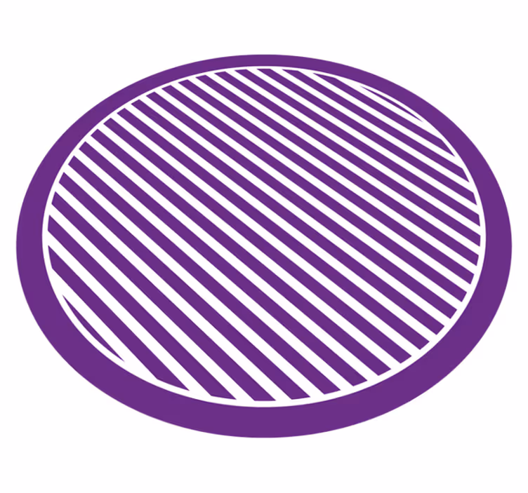 Striped vinyl rug in purple shades circle - TenStickers