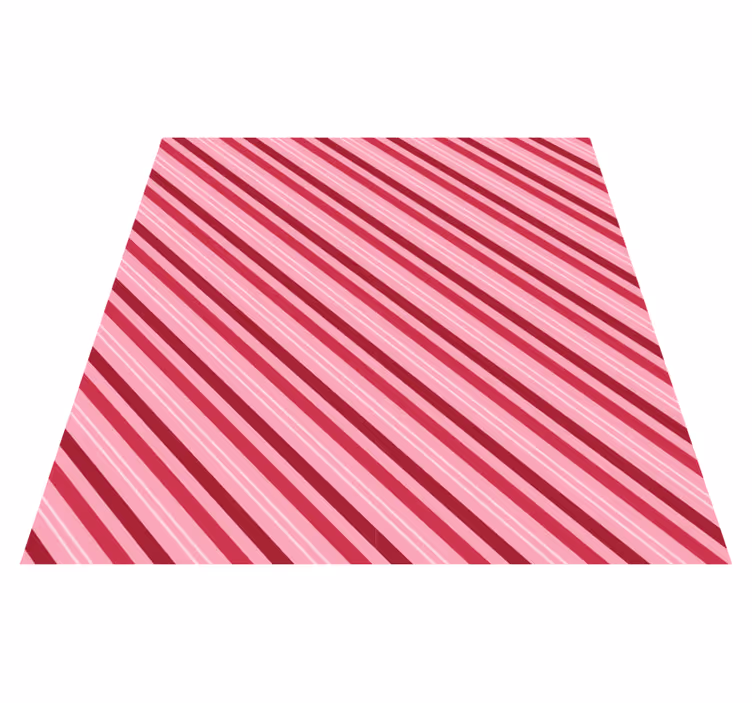Striped vinyl rug with pink stripe pattern - TenStickers