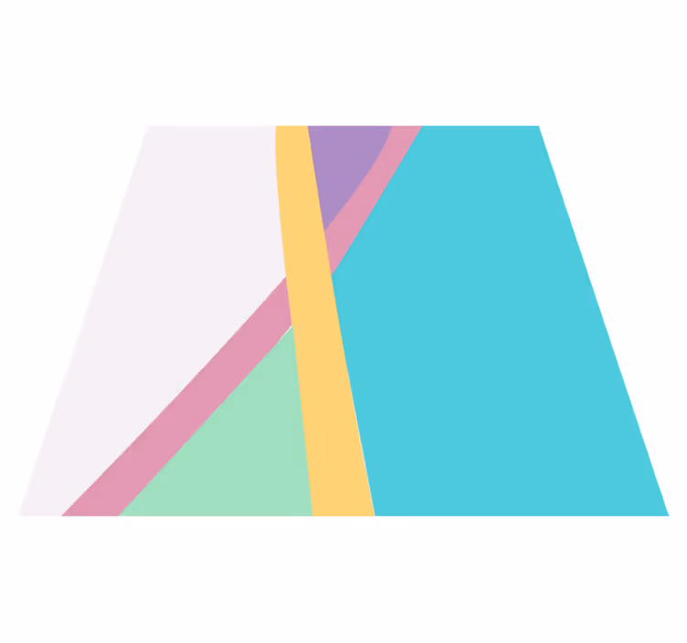 Modern vinyl rug in colorful abstract layers - TenStickers