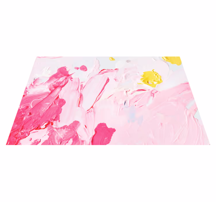 Teen vinyl rug with abstract pink swirls - TenStickers