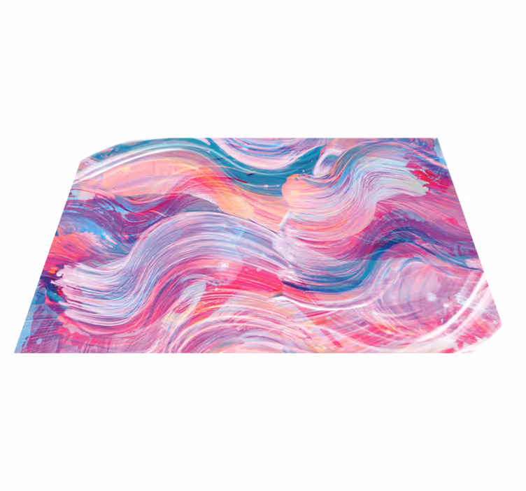 Textured vinyl rug with lively abstract curves - TenStickers