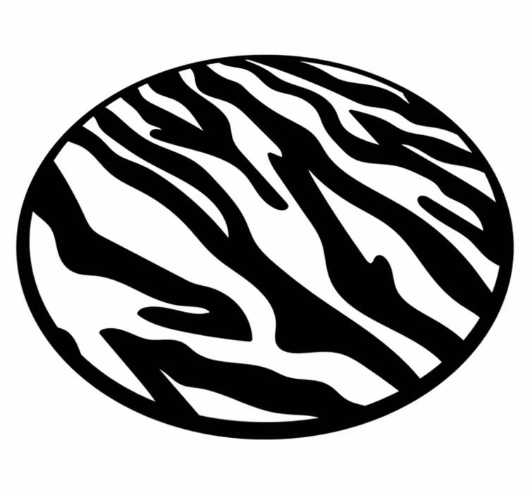 Animal print vinyl rug zebra striped design - TenStickers