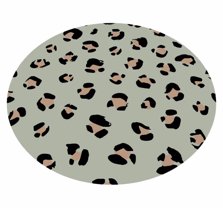 Animal print vinyl rug leopard print design - TenStickers